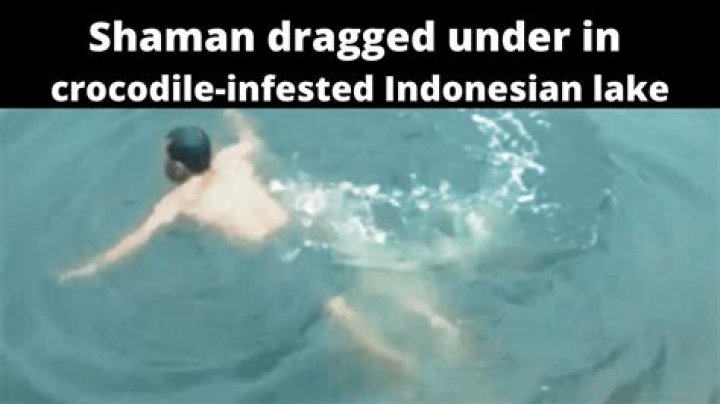 Astonishing Footage: Shaman Dragged Away By Mighty Crocodile