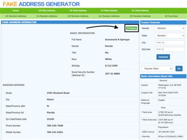 Free UK Address Generator L Create Fake Address UK
